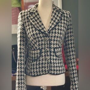 Walter Baker Black and Cream Blazer
